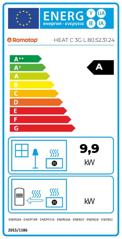 Romotop Heat C 3G L 80.52.31.24 energetický štítok krb-pec