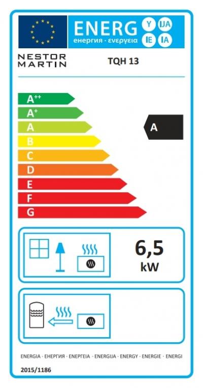 Nestor Martin TQH 13 energetický štítok krb-pec