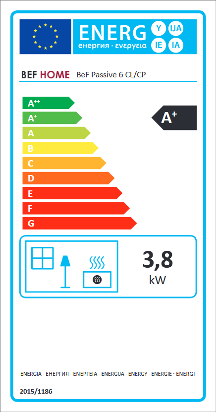 BeF Passive 6 CP energetický štítok krbyonline