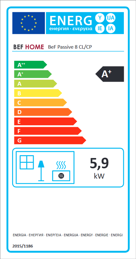 BeF Passive 8 CL energiacímke kandalloshop