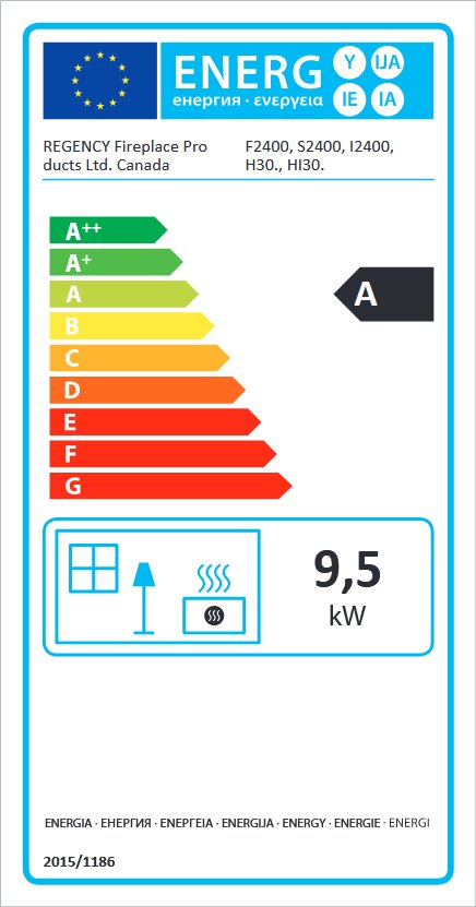 Regency F2400M energetický štítok krbyonline