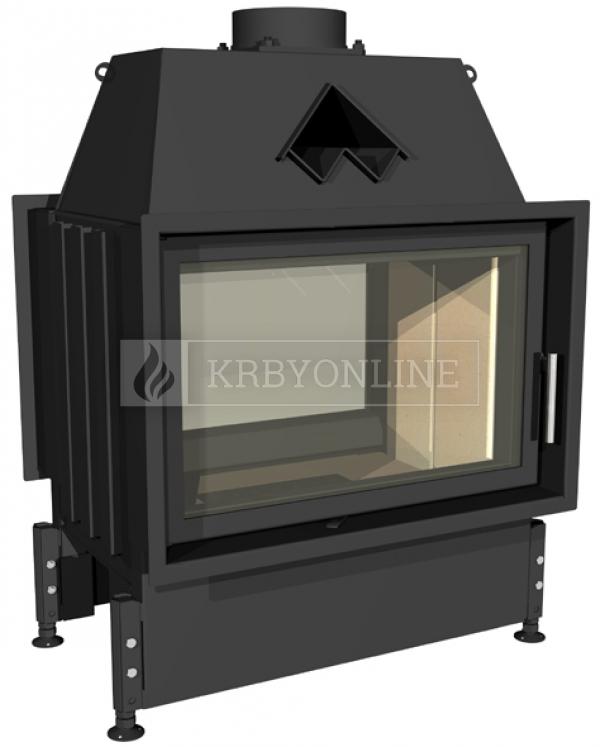 Kobok Chopok O 600/450 510 560 obojstranná teplovzdušná oceľová krbová vložka s otváraním do boku krbyonline
