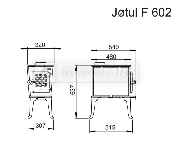 Jøtul F 602 N liatinové krbové kachle krbyonline