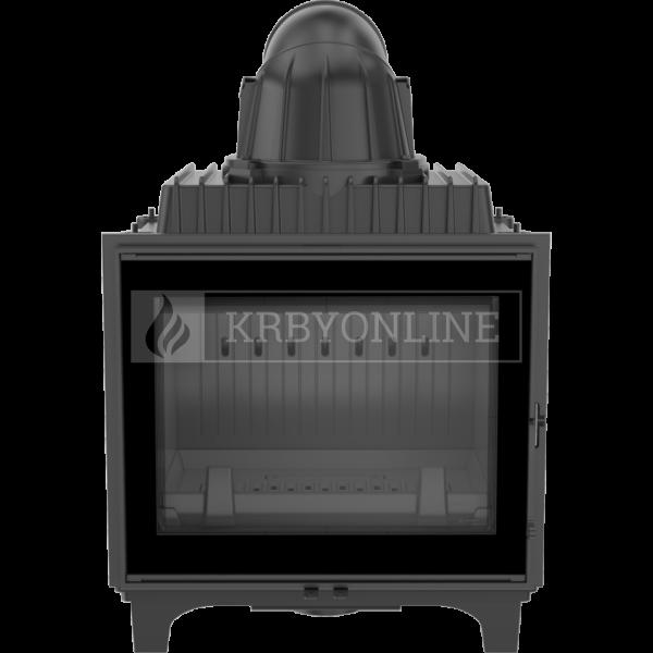 Kratki Franek 10 kW liatinový rovný krb s dizajnovým sklom krbyonline krby, kozuby