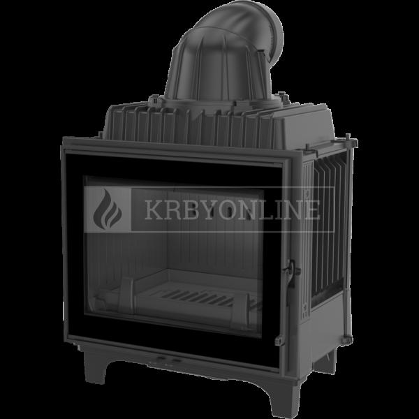 Kratki Franek 10 kW liatinový rovný krb s dizajnovým sklom krbyonline krby, kozuby