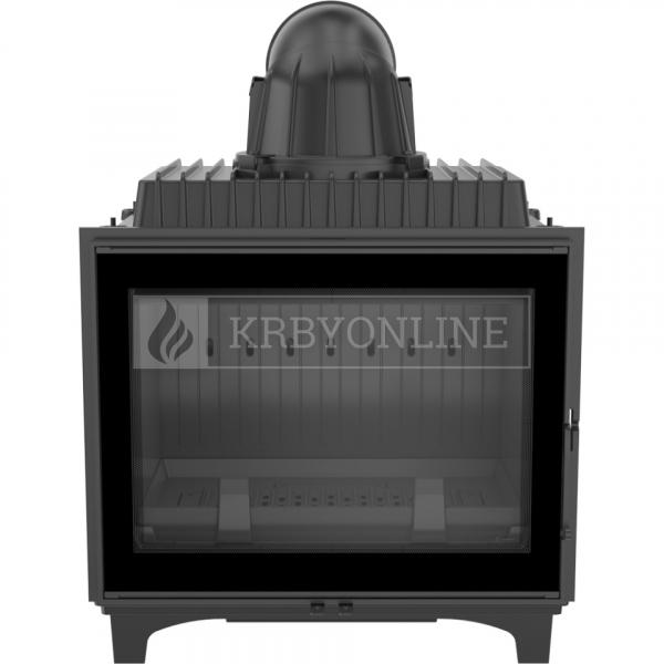 Kratki Franek 12 kW liatinový rovný krb s dizajnovým sklom krbyonline krby, kozuby