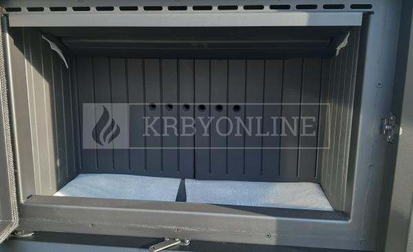 Kratki Lucy 14 teplovzdušná oceľová krbová vložka rovná krbyonline