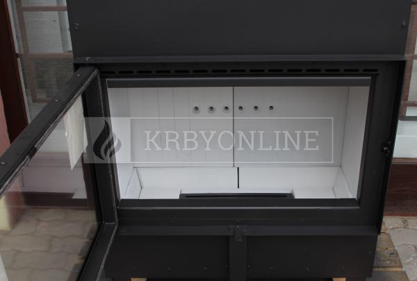 Kratki Lucy 14 teplovzdušná oceľová krbová vložka rovná krbyonline