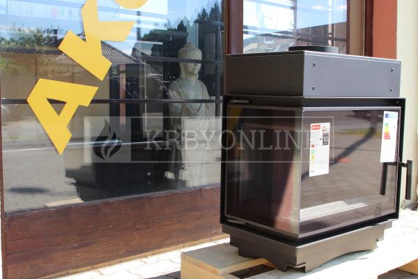 Kratki Maja 8 kW BS DECO L liatinová rohová krbová vložka s veľkým presklením krbyonline