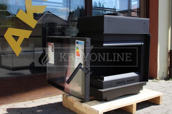 Kratki Maja 8 kW BS DECO L liatinová rohová krbová vložka s veľkým presklením krbyonline