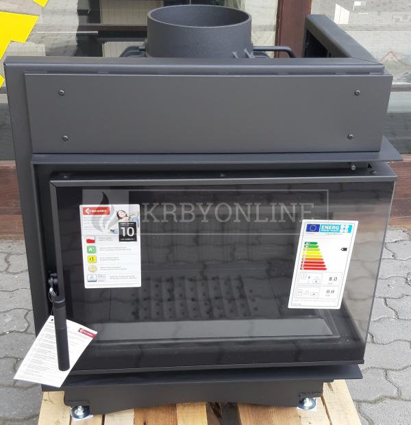 Kratki Maja 12 kW BS DECO P liatinová rohová krbová vložka s veľkým presklením krbyonline
