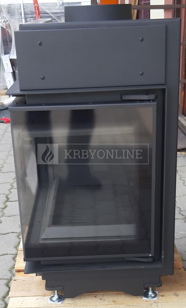 Kratki Maja 12 kW BS DECO P liatinová rohová krbová vložka s veľkým presklením krbyonline