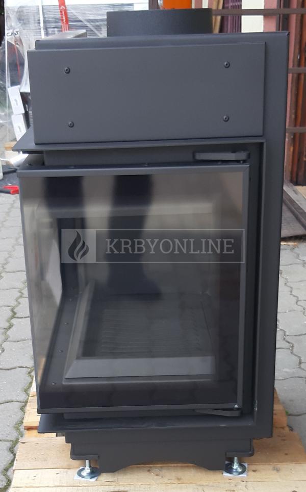 Kratki Maja 12 kW BS DECO P liatinová rohová krbová vložka s veľkým presklením krbyonline