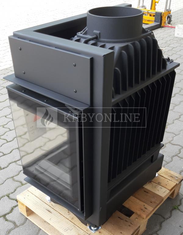 Kratki Maja 12 kW BS DECO P liatinová rohová krbová vložka s veľkým presklením krbyonline