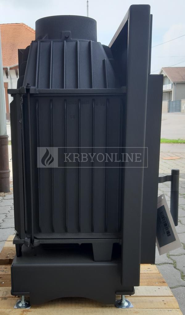 Kratki Maja 12 kW BS DECO P liatinová rohová krbová vložka s veľkým presklením krbyonline
