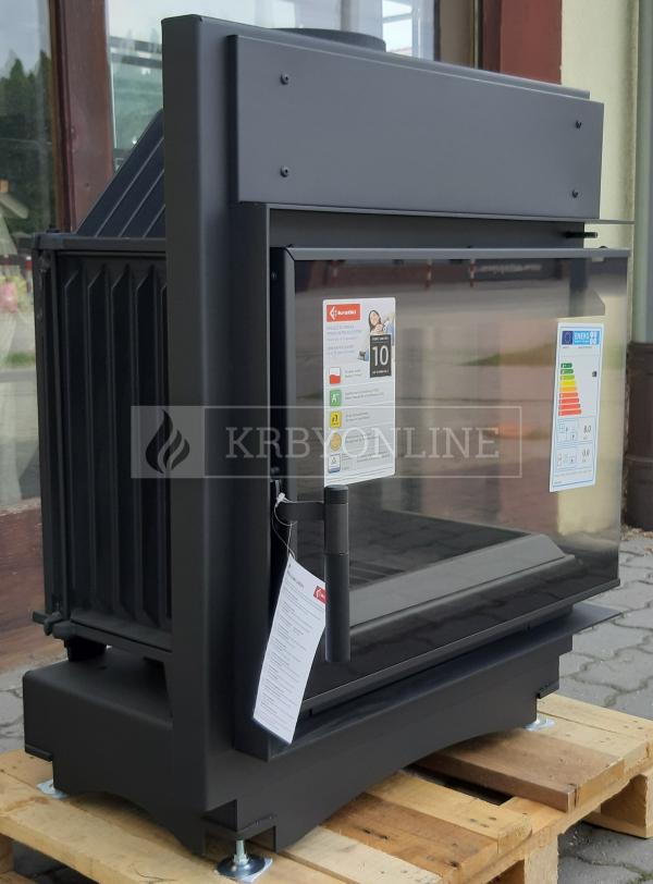 Kratki Maja 12 kW BS DECO P liatinová rohová krbová vložka s veľkým presklením krbyonline