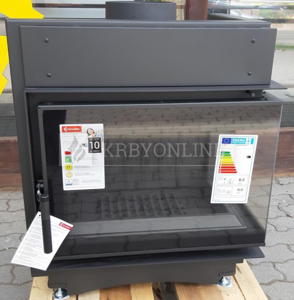 Kratki Maja 12 kW BS DECO P liatinová rohová krbová vložka s veľkým presklením krbyonline