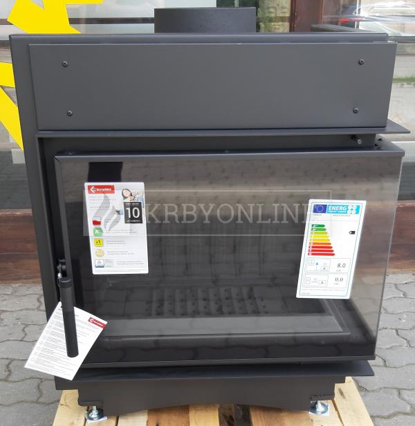 Kratki Maja 12 kW BS DECO P liatinová rohová krbová vložka s veľkým presklením krbyonline