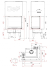 BeF Therm V 7 CP rohová krbová vložka s výsuvnými dvierkami krbyonline