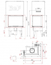 BeF Therm V 8 CP rohová krbová vložka s výsuvnými dvierkami krbyonline