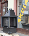 Kobok Chopok R90 67 LD 670/510-S/450P, RP2, SM, SO-lak čierny, KRO-R90-C 3S krbová vložka s deleným sklom krbyonline
