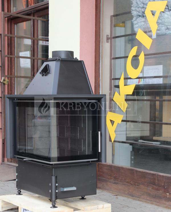 Kobok Chopok R90 67 LD 670/510-S/450P, RP2, SM, SO-lak čierny, KRO-R90-C 3S krbová vložka s deleným sklom krbyonline