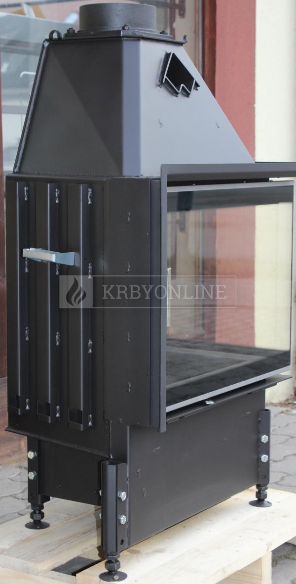 Kobok Chopok R90 67 LD 670/510-S/450P, RP2, SM, SO-lak čierny, KRO-R90-C 3S krbová vložka s deleným sklom krbyonline