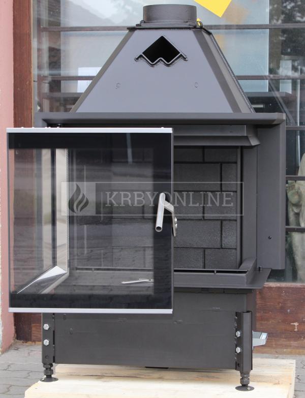 Kobok Chopok R90 67 LD 670/510-S/450P, RP2, SM, SO-lak čierny, KRO-R90-C 3S krbová vložka s deleným sklom krbyonline
