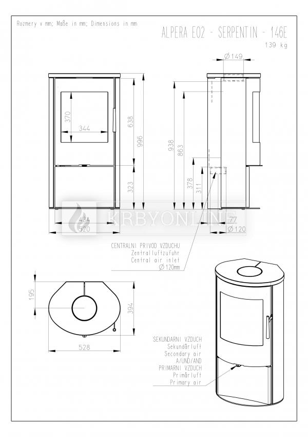 Romotop ALPERA E02 designové, kvalitné, oceľové kachle s mastencom krbyonline