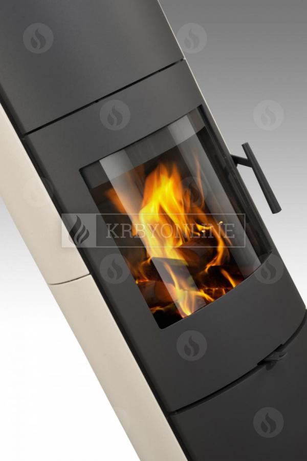 Romotop EVORA 01 AKUM keramické, akumulačné, designové, kvalitné, oceľové krbové kachle  krbyonline