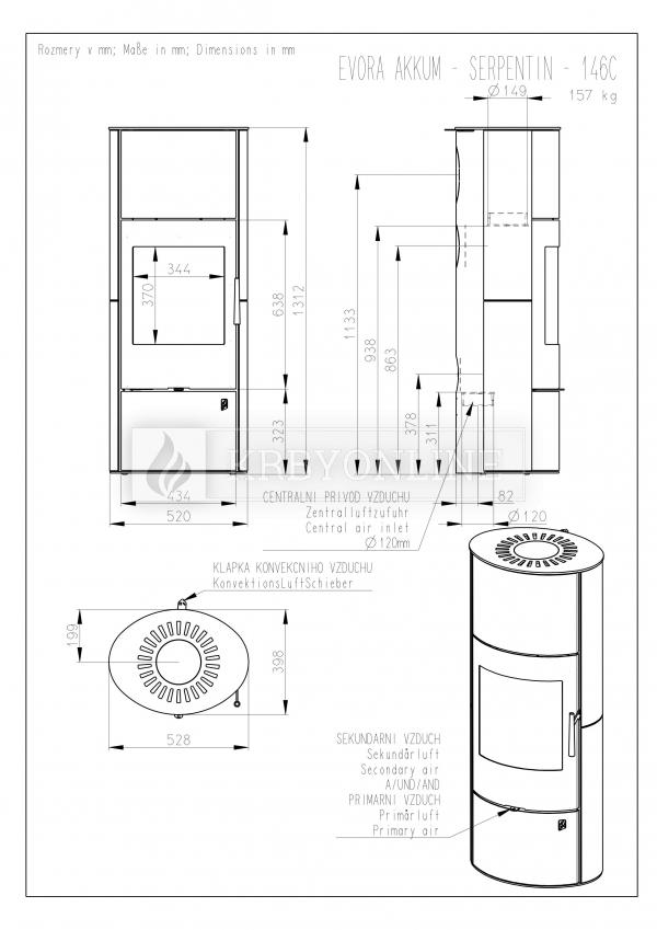 Romotop EVORA 02 AKUM mastenec, akumulačné, designové, kvalitné, oceľové krbové kachle  krbyonline