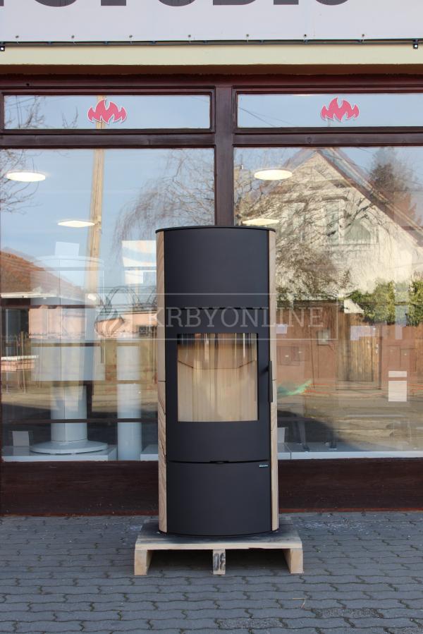 Romotop EVORA 04 AKUM pieskovec, akumulačné, designové, kvalitné, oceľové krbové kachle  krbyonline