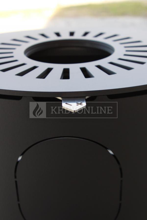 Romotop EVORA 04 AKUM pieskovec, akumulačné, designové, kvalitné, oceľové krbové kachle  krbyonline