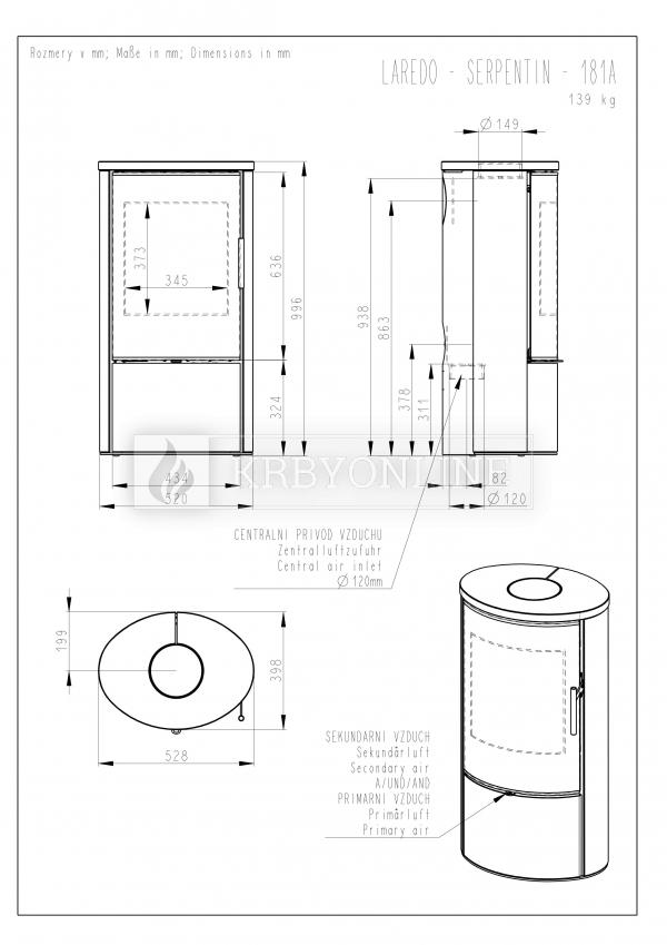 Romotop LAREDO 02 mastenec, designové, kvalitné, oceľové krbové kachle  krbyonline
