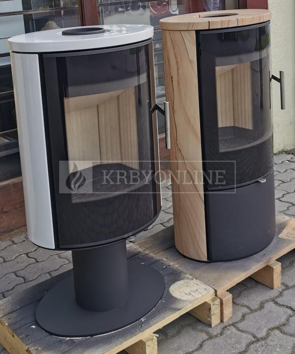 Romotop LAREDO 01 T  keramika, otočné, designové, kvalitné, oceľové krbové kachle  krbyonline