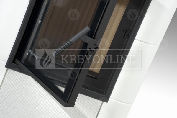 Romotop Malaga N 03 keramika, designové, kvalitné, oceľové krbové kachle s teplovzdušným výmenníkom krbyonline