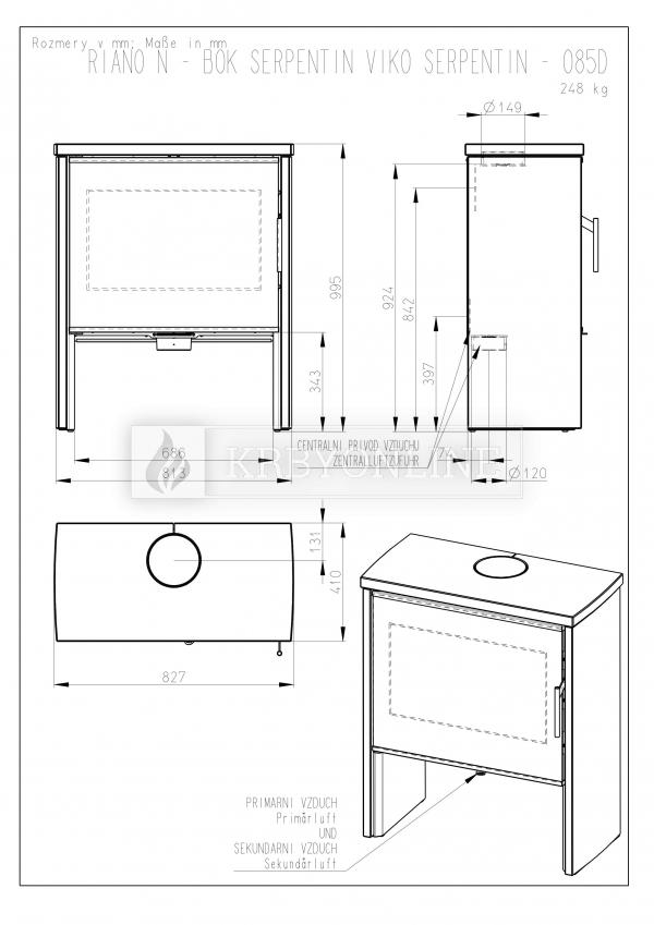 Romotop Riano N03 mastenec, designové, kvalitné, oceľové krbové kachle so širokým presklením krbyonline