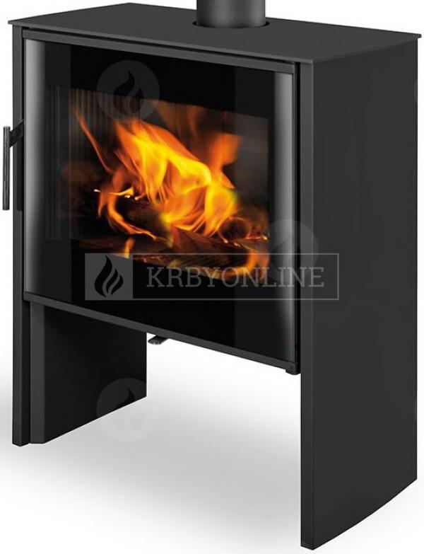 Romotop Riano N01 plech, designové, kvalitné, oceľové krbové kachle so širokým presklením krbyonline