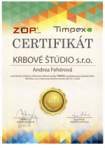 ZOP - Timpex certifikát - Odborné školenie - KRBOVÉ ŠTÚDIO - Andrea Fehérová krbyonline