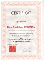 Austro Flam - Certifikát o absolvovaní odborného školenia - AZ DESIGN - Tibor Chudoba krbyonline