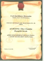 Cech kachliarov Slovenska - Certifikát č. 009/08 AZ DESIGN - Tibor Chudoba krbyonline