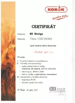 Kobok certifikát - Odborné školenie - AZ DESIGN - Tibor Chudoba krbyonline