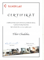 Kratki.pl certifikát - Produktové školenie - AZ DESIGN - Tibor Chudoba krbyonline