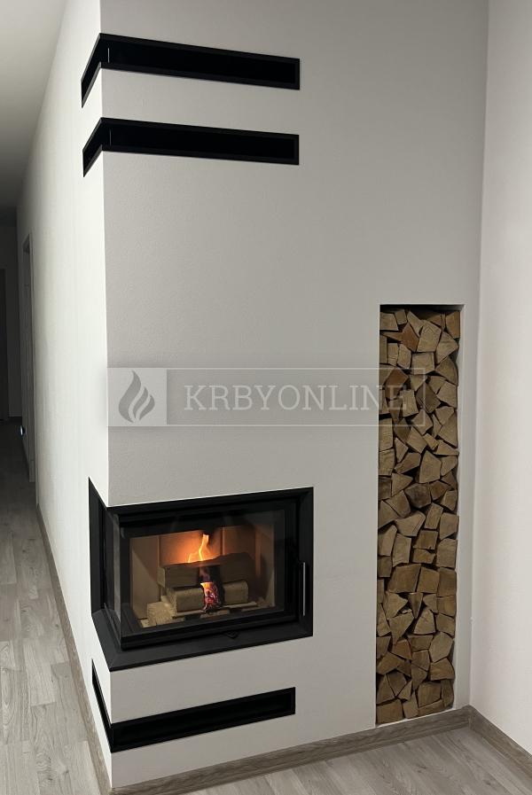 Romotop Heat R/L 2g S 60.44.33.13 oceľová, teplovzdušná, rohová krbová vložka krbyonline, krb, krby, kozub