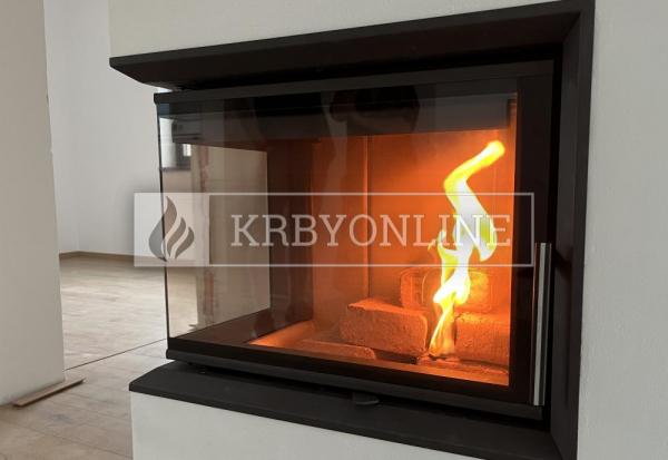 Romotop Heat R/L 2g S 60.44.33.13 oceľová, teplovzdušná, rohová krbová vložka krbyonline, krb, krby, kozub