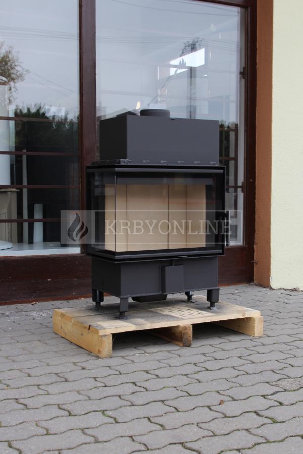 Romotop Heat R/L 2g S 60.44.33.13 oceľová, teplovzdušná, rohová krbová vložka krbyonline, krb, krby, kozub