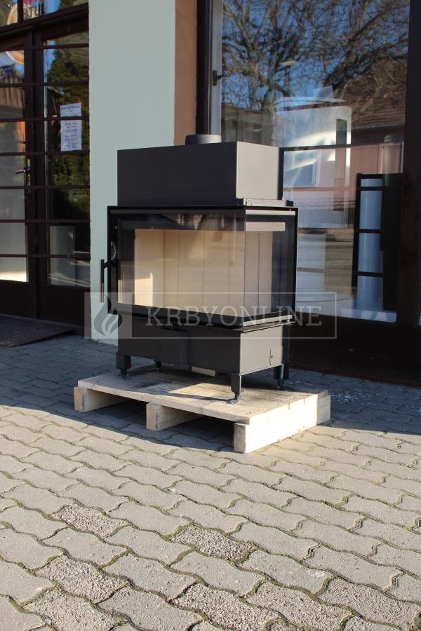 Romotop Heat R/L 2g S 70.44.33.23 oceľová, teplovzdušná, rohová krbová vložka krbyonline, krb, krby, kozub