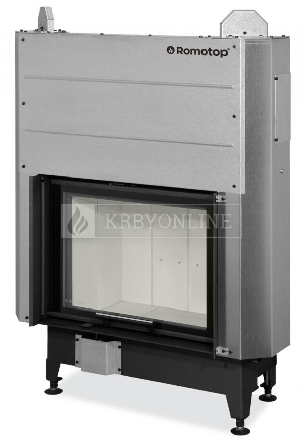 Romotop Heat 2g L 66.50.01  oceľová, teplovzdušná, rovná krbová vložka s výsuvnými dvierkami krbyonline, krb, krby, kozub