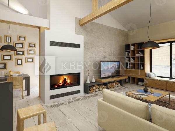 Romotop Heat 3g L 110.50.01 oceľová, teplovzdušná, rovná krbová vložka s výsuvnými dvierkami krbyonline, krb, krby, kozub