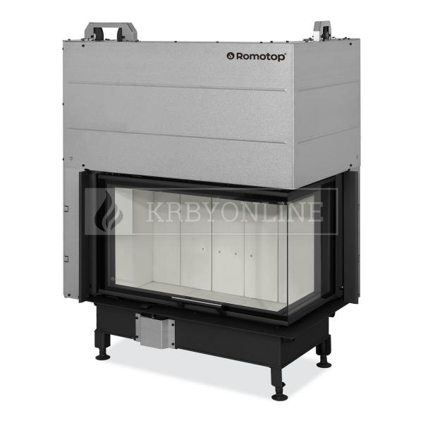 Romotop Heat R/L 3g L 81.51.40.24 oceľová, teplovzdušná, trojstranná krbová vložka s výsuvnými dvierkami krbyonline, krb, krby, kozub